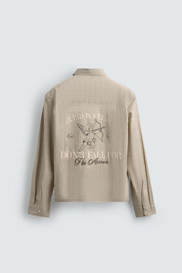 CUPID PRINT CHECK SHIRT - Zara фото 9