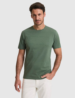 Haki Regular Fit %100 Pamuk Bisiklet Yaka Ti__rt