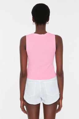 Trendyolmilla Pembe Bisiklet Yaka Triko Bluz TWOSS21BZ0098  фото 10