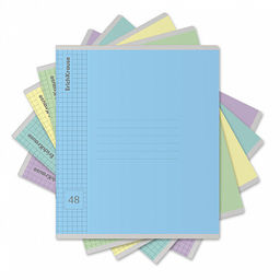 Цена за 5 шт. Тетрадь общая ученическая ErichKrause Классика Visio, 48 листов, клетка_MIX-PACK