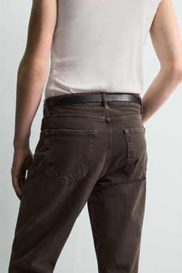 JEANS FLARE FIT ROTOS / Marr?n - Zara фото 21