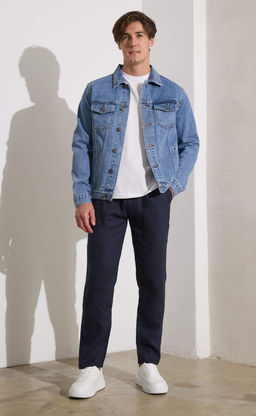 Куртка джинс P011-1336Rus middle blue