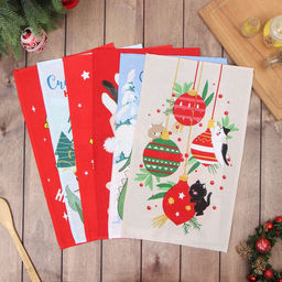 Набор полотенец Доляна Праздник уже близко 28х46 см - 6 шт, 100% хл, рогожка 164 г/м2  фото 2