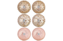Набор 6 новогодних шаров 9,5*9,5 см Шампань - Elan gallery фото 11