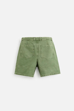 WASHED CANVAS BERMUDA SHORTS - Zara фото 7