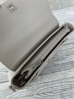 Женская кожаная сумка через плечо 8219 Св.Серый - Sergio valentini фото 5