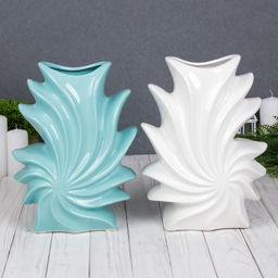 Ваза Морской бриз, волны, 2.1 л, d=9?6 см, h=25 см, керамика, МИКС