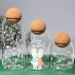 Банка для хранения сыпучих продуктов и круп «Цветочки», 500 мл