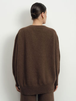 Джемпер женский из пуха яка 1121 коричневый