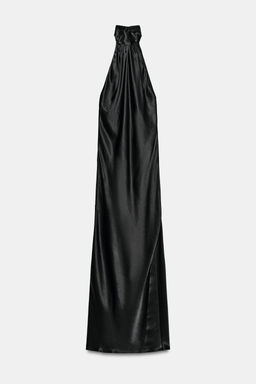 VESTIDO HALTER SATINADO ZW COLLECTION / Negro - Zara фото 10