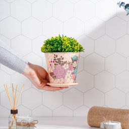 Цена за 2шт. Горшок для цветов Доляна Фрезия, 800 мл, цвет бежевый