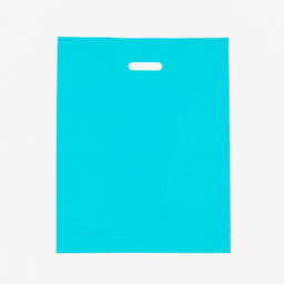 Цена за 50 шт. Пакет полиэтиленовый с вырубной ручкой, бирюзовый 40-50 См, 30 мкм