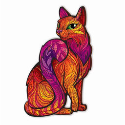 Пазлы фигурные Таинственная кошка - Puzzle фото 5