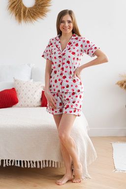 Костюм женский из жакета и шорт из кулирки Рейчел серый, красный - Амадэль фото 11