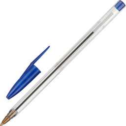 Цена за 10 шт. Ручка шариковая неавтоматическая эконом Attache Economy син,1мм, прозр корп