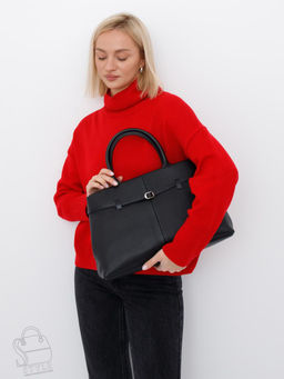 Сумка женская кожаная 8018-2S black Velina Fabbiano-Safenta