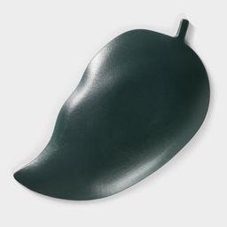 Блюдо для фруктов Доляна «Золотой лист», 31×17×3 см, зелёное