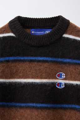 CHAMPION ® X ZARA STRIPED KNIT SWEATER  фото 3