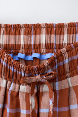 CHECKS PANELLED MIDI SKIRT - Zara фото 3