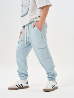 Джинсы карго Серо-голубой 7+