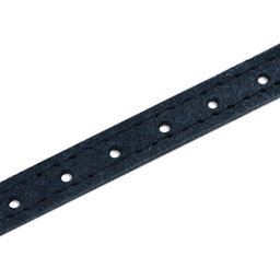 Ошейник замшевый двухслойный 1,2 см, ОШ 30-38 см, черный - Пижон фото 8