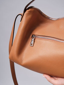 Сумка кожаная Deboro 30963 коричневый лист