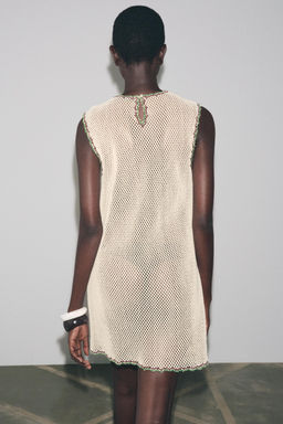 ZW COLLECTION FLORAL EMBROIDERED CROCHET DRESS - Zara фото 11