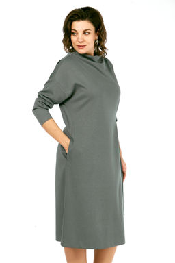 Платье Olga Style С976 серо-зеленый