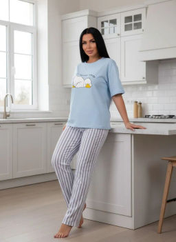 Пижама Утя, трикотаж - Малина фото 3