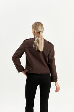 Полупальто женское демисезонное 25999 (пепельный/ёлочка) - Kankan фото 55