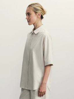 Рубашка прямого кроя из хлопка / Zarina  фото 4