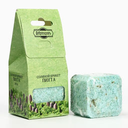 Соляной брикет куб «Пихта» 200 г «Добропаровъ»