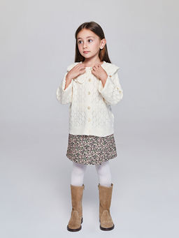 ?i?ekli K?z ?ocuk ?ort Etek ve K?lotlu ?orap 2li