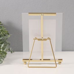 Фоторамка металл на 1 фото 10х15 см "Лаконичность" золото 1х15,2х21 см