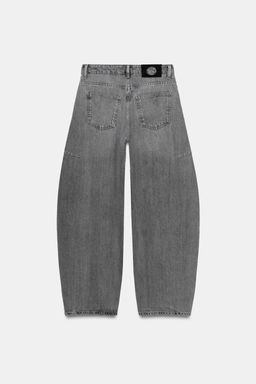 JEANS ZW COLLECTION ANKLE BALLOON TIRO MEDIO / Gris antracita - Zara фото 8