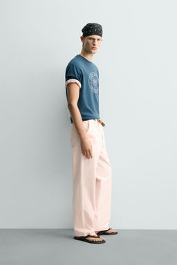 CAMISETA ESTAMPADO LAVADO / Azul?n