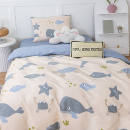 Комплект постельного белья на резинке Сатин Люкс KIDS 100% хлопок CDKR050 120*200*25/1.5 спальный/50-70 1 шт - Ситрейд фото 2