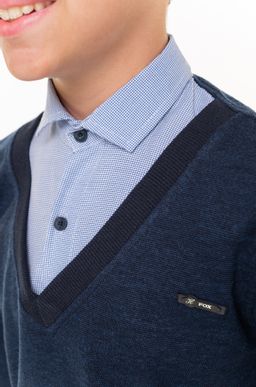 Джемпер-рубашка для мальчика Happyfox