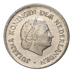 Монета 25 центов 1976 года Нидерланды