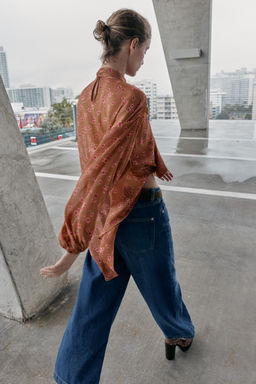 PRINTED SHIRT WITH BOW - Zara фото 3