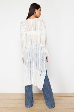 Ekru Yumusak Dokulu Gevsek Orgu Detayl? Triko Maxi Elbise TWOSS24EL00904 - Trendyolmilla фото 7