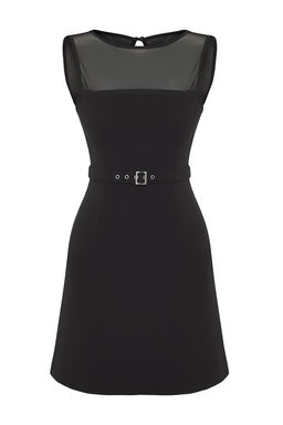 Siyah Kemerli Dokuma Mini S?k Abiye Gece Mezuiyet Elbisesi TPRSS25EL00212 - Trendyolmilla фото 5