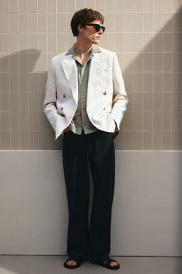 Camisa resort en mezcla de lino Regular Fit - H&m фото 9