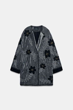 ZW COLLECTION LIMITED EDITION EMBROIDERED VELVET KIMONO - Zara фото 9