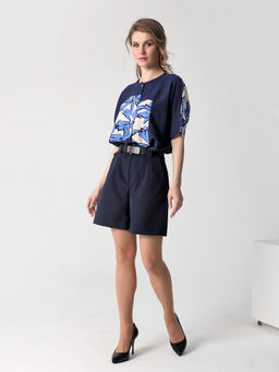 25235 Блуза т.синий