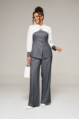 Костюм Beautiful Free 6377-Р белый/серый