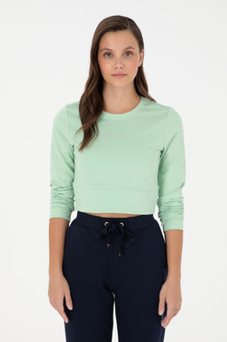 Женский ЗЕЛЕНЫЙ свитшот