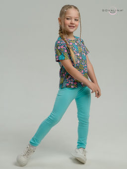 Костюм Мун розовые колокольчики-мятный