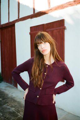 BUTTONED KNIT CARDIGAN - Zara фото 10