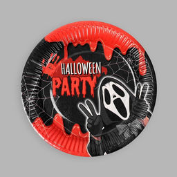 Тарелка бумажная Halloween party, 18 см, набор 6 шт - Страна карнавалия фото 3
